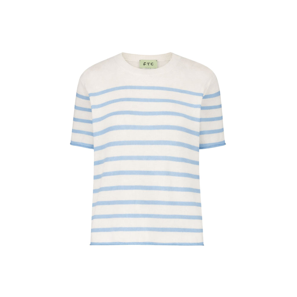 Pullover mit Halbarm und Streifen