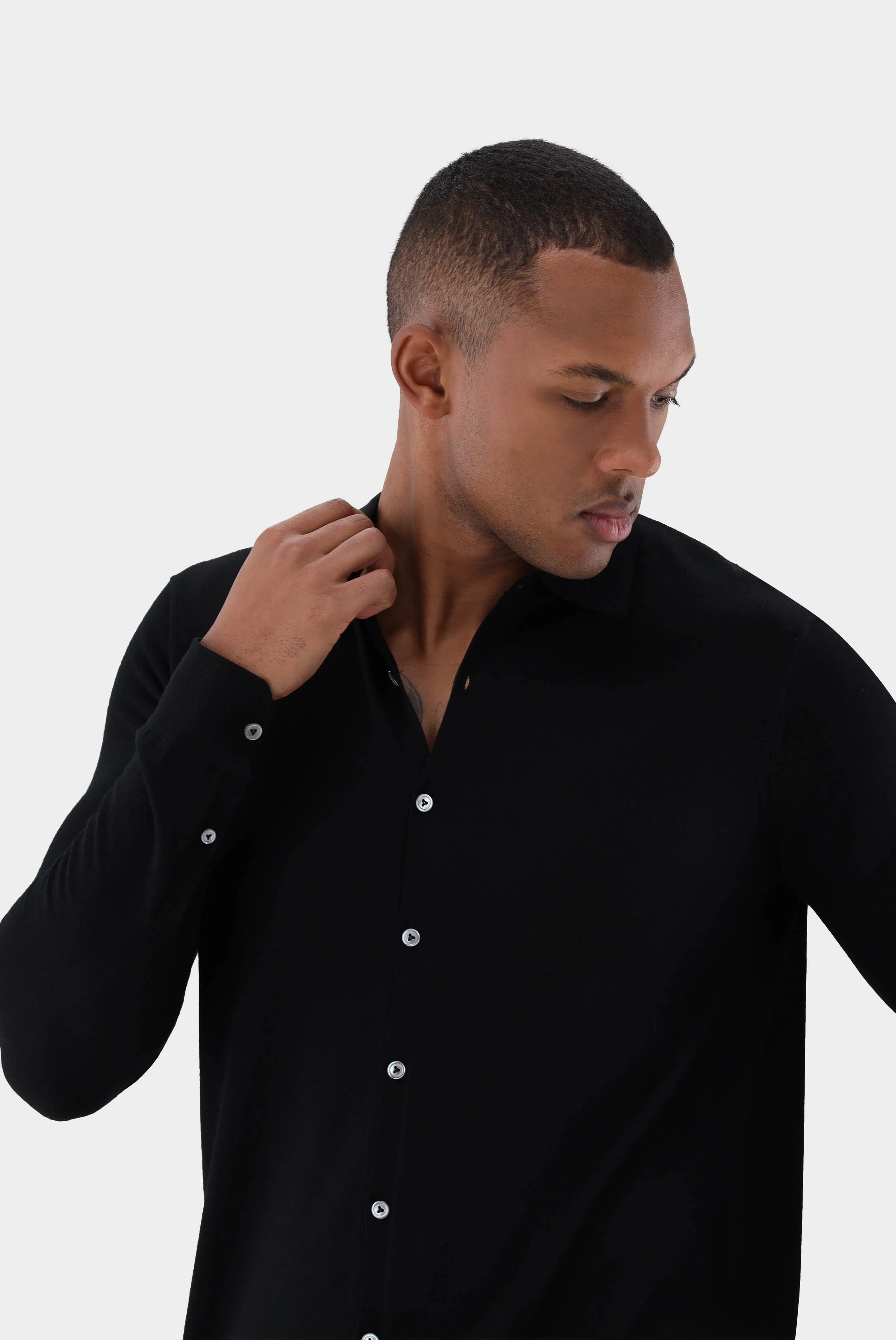 van Laack - Strick Hemd Safino, D-Blau