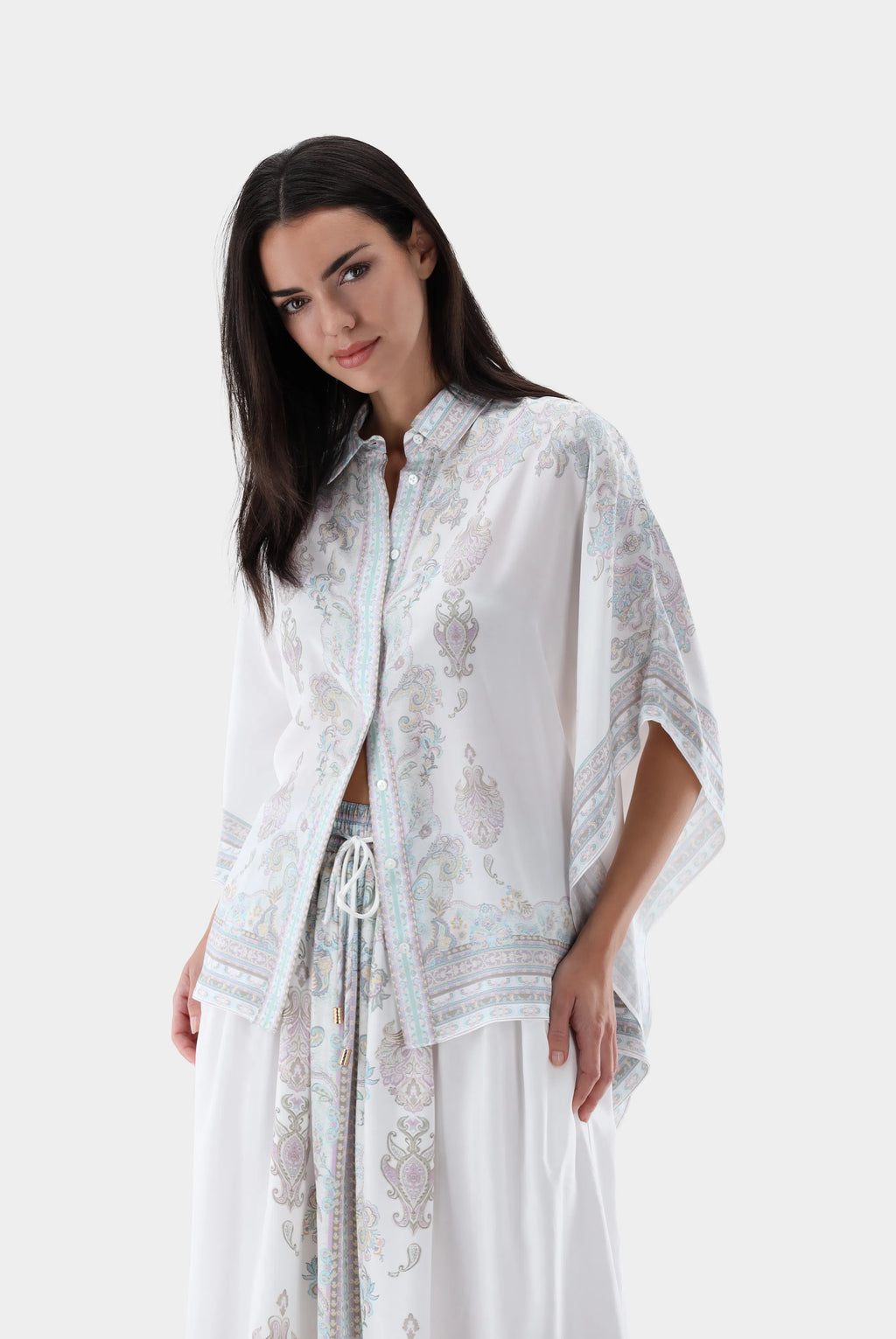 Tunika - aus Seide mit Paisley-Druck