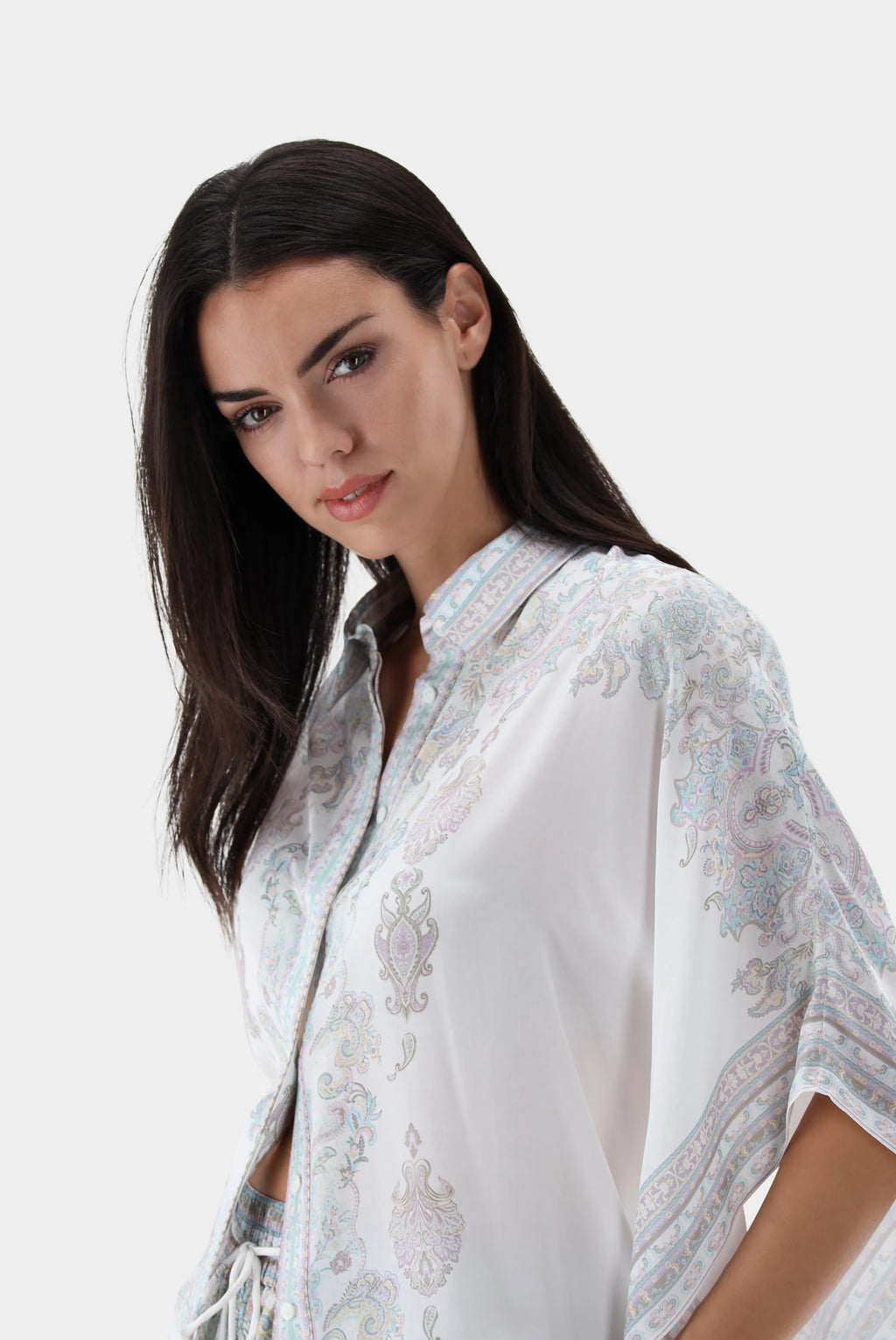 Tunika - aus Seide mit Paisley-Druck