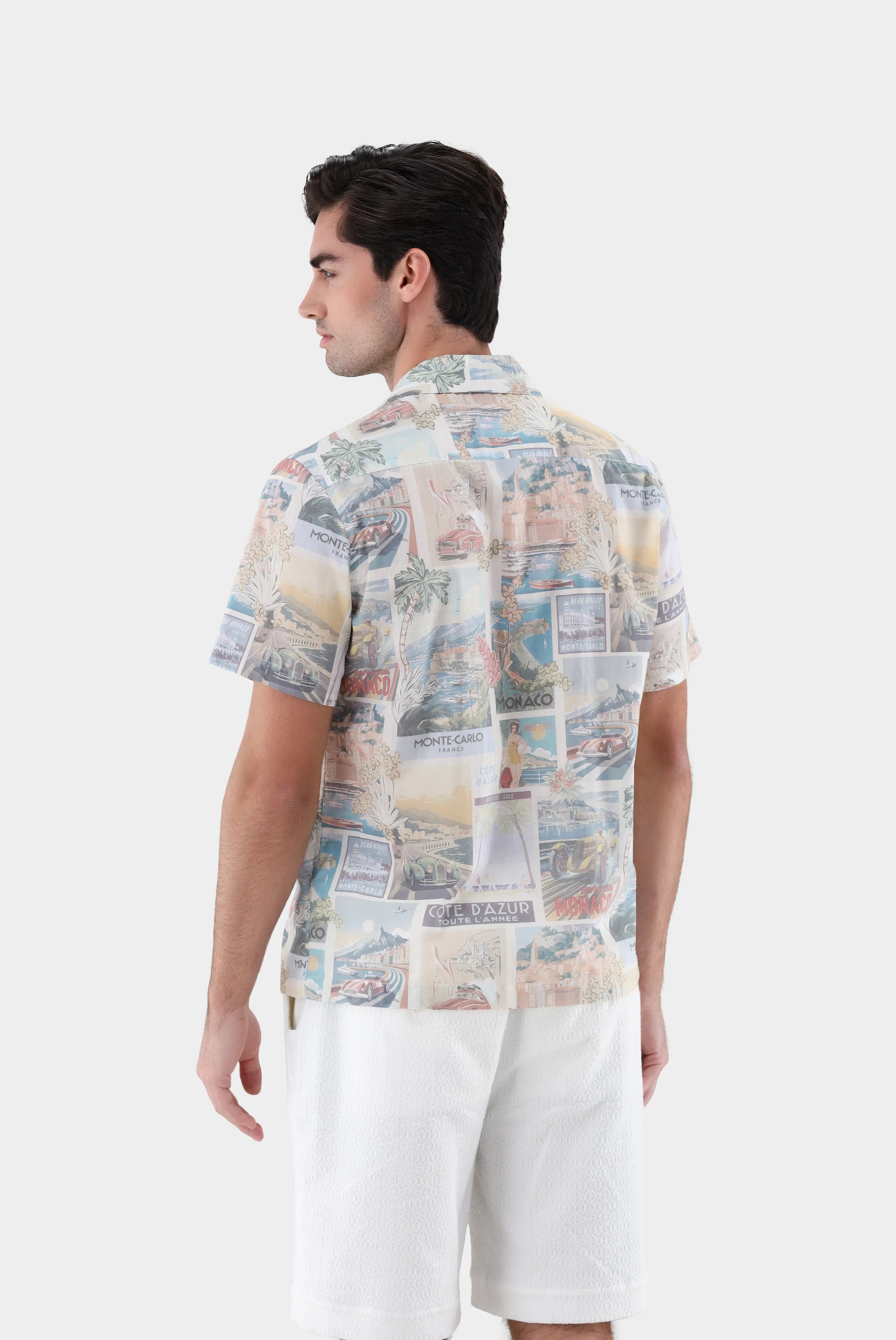 Kurzarmhemd - mit Postkarten-Druck