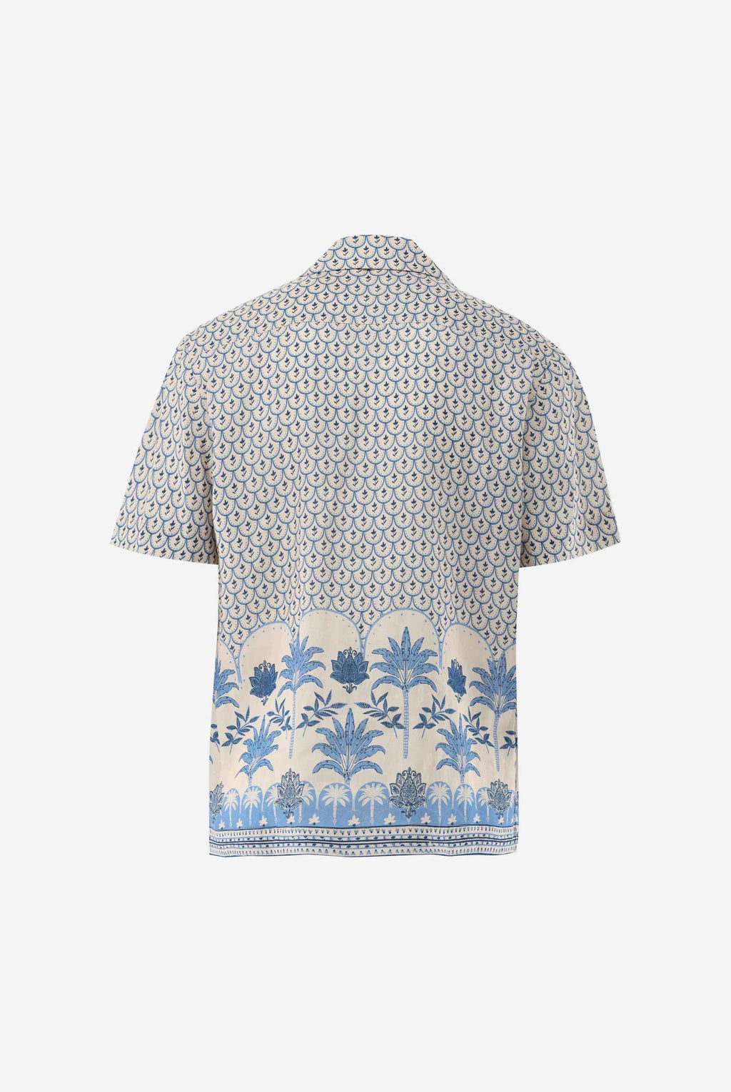 Kurzarmhemd -  kastenförmig mit Palmen-Druck
