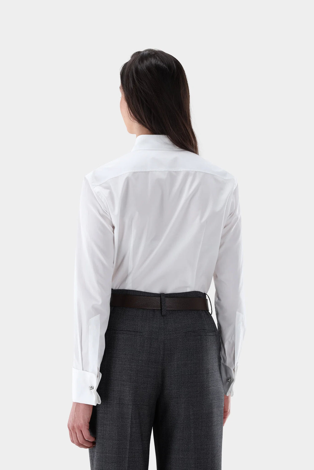 Hemdbluse mit Plastron und Doppelmanschette