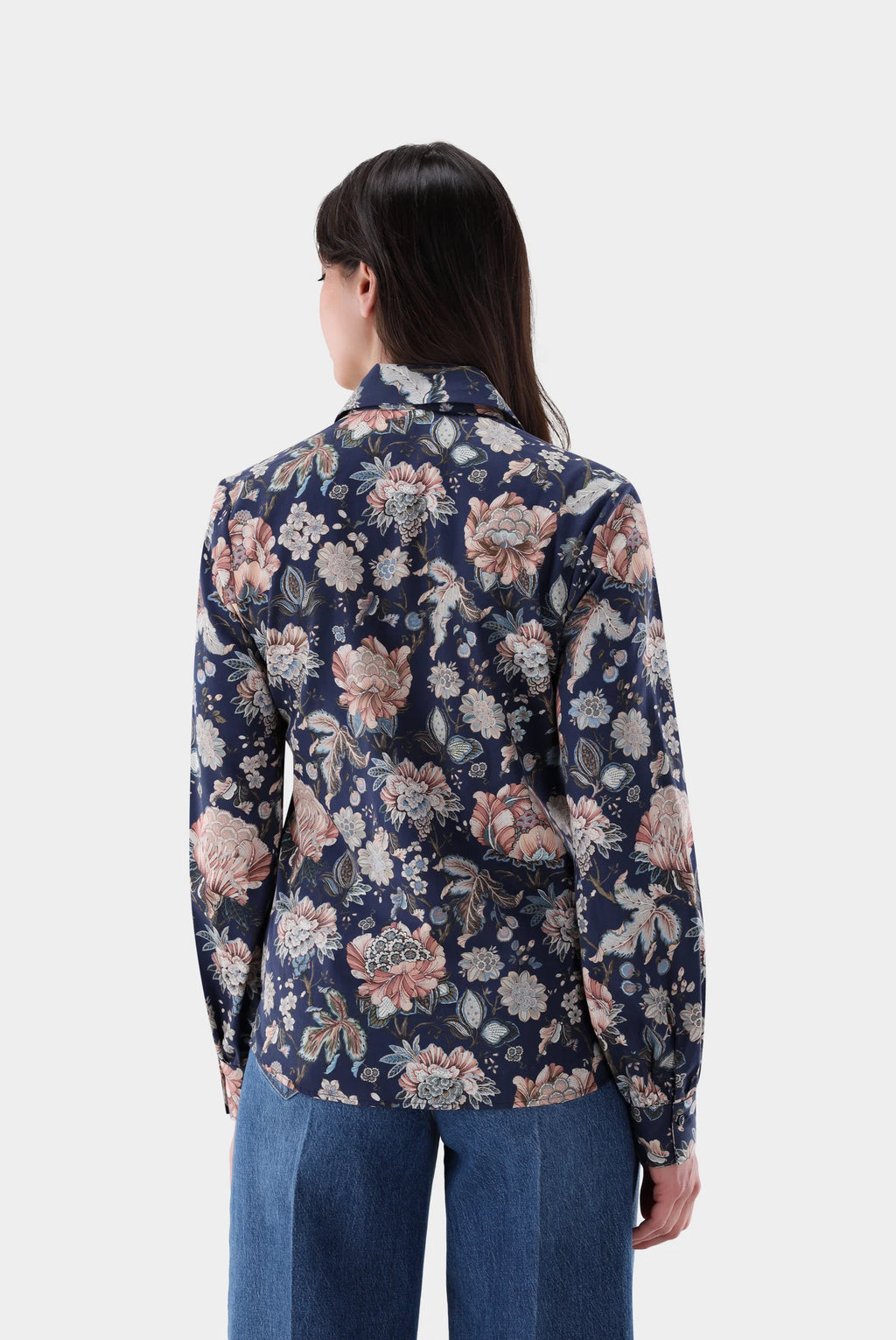 Hemdbluse mit Blumenprint