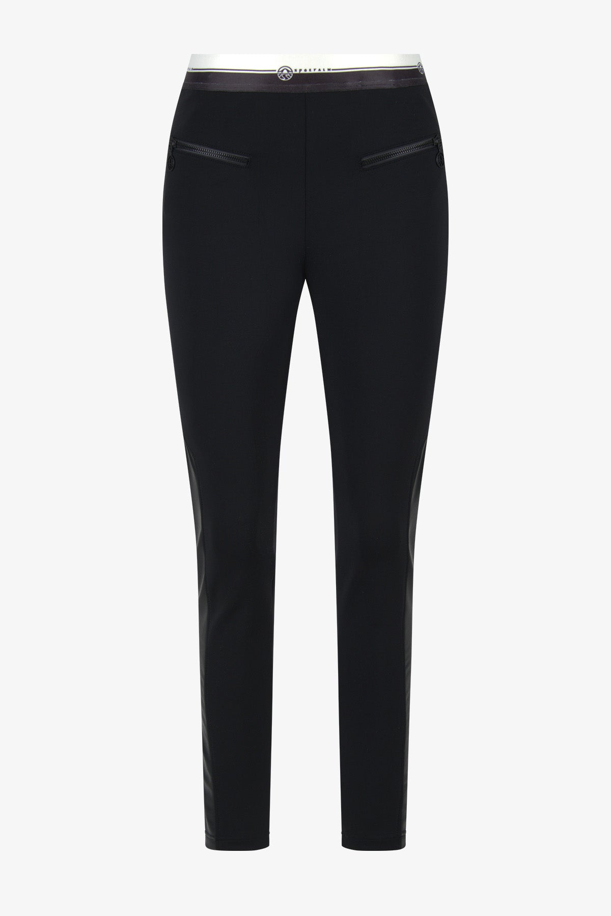 Leggings mit Kunstleder-Einsätzen