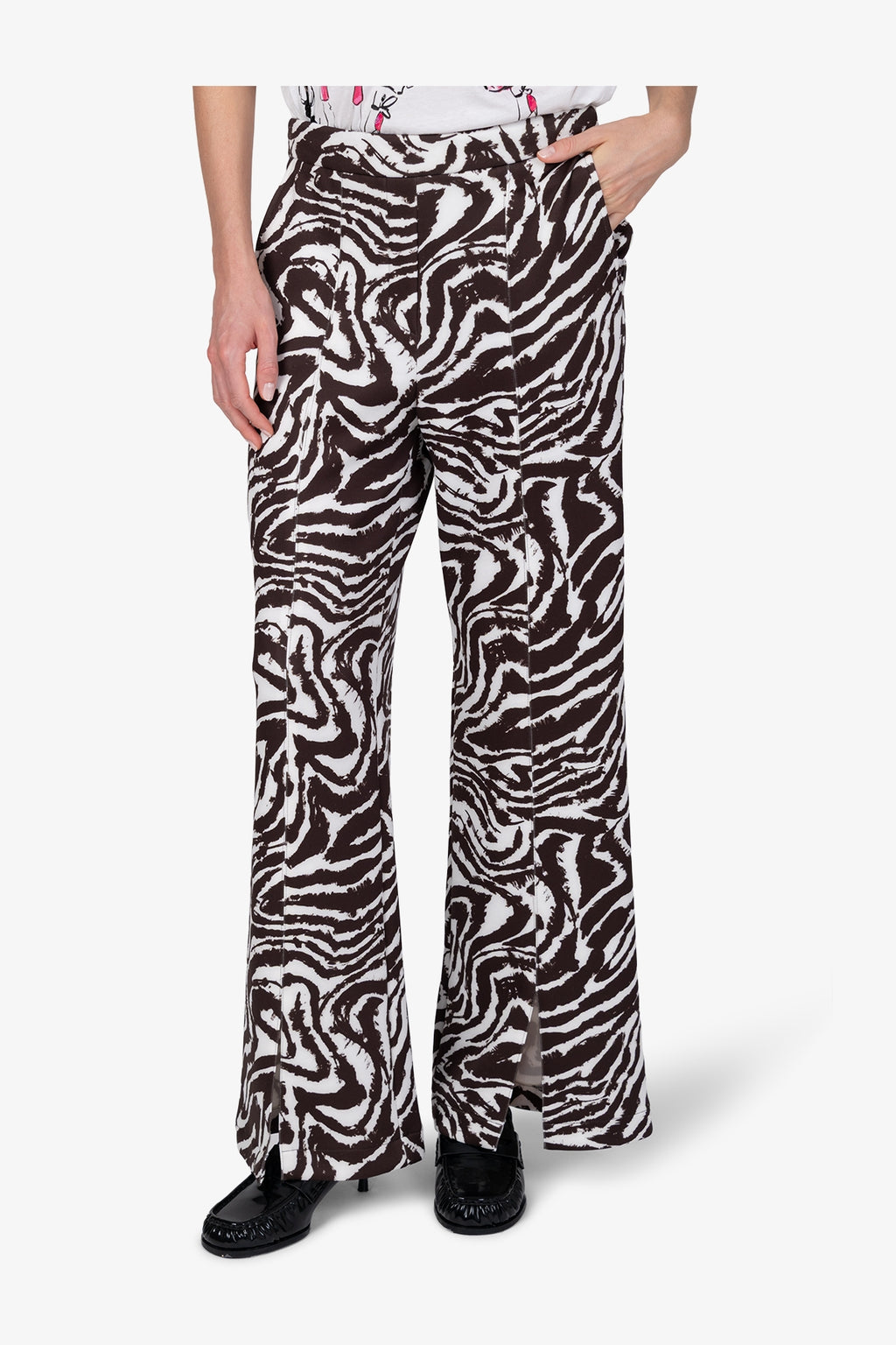 Edle Baumwoll-Hose im Zebra-Dessin