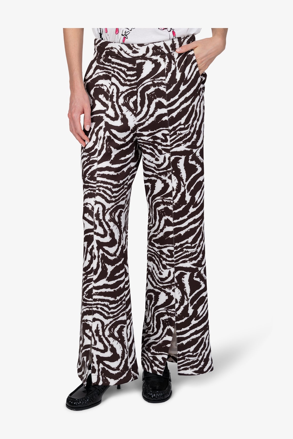 Edle Baumwoll-Hose im Zebra-Dessin