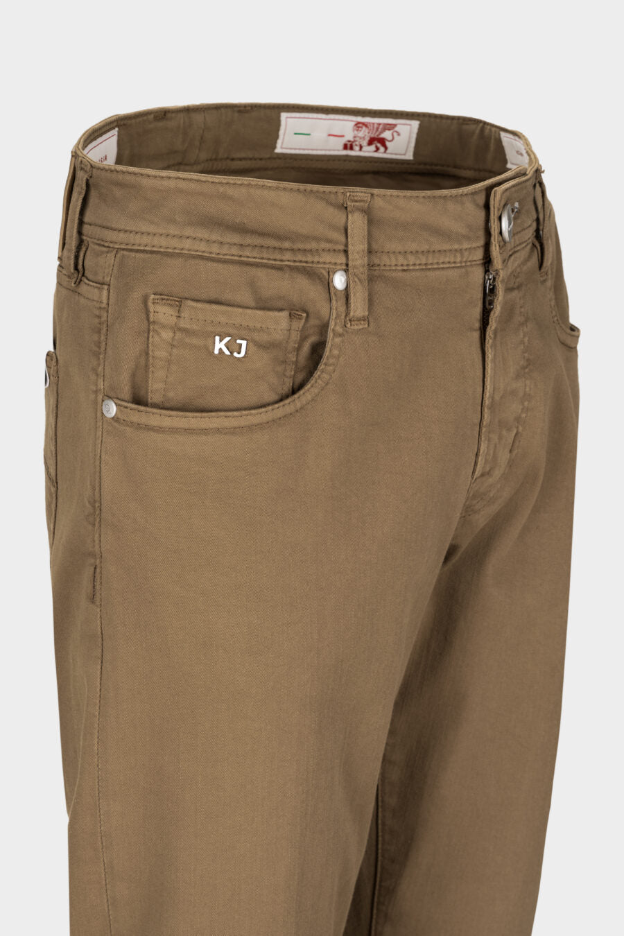 Tramarossa  JEANS 5 POCKETS COLOURED MICHELANGELO REGULAR GABARDINE RELAX TOBACCO