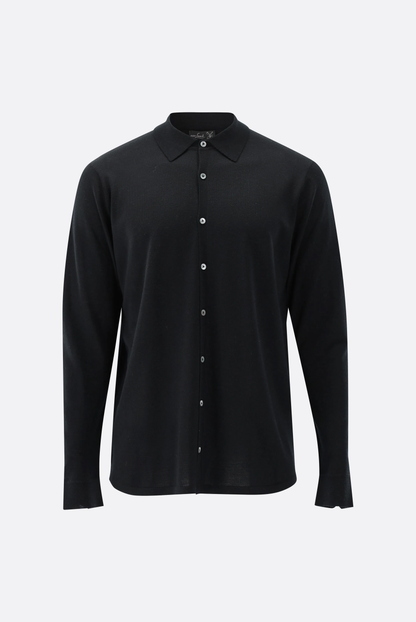 van Laack - Strick Hemd Safino, D-Blau