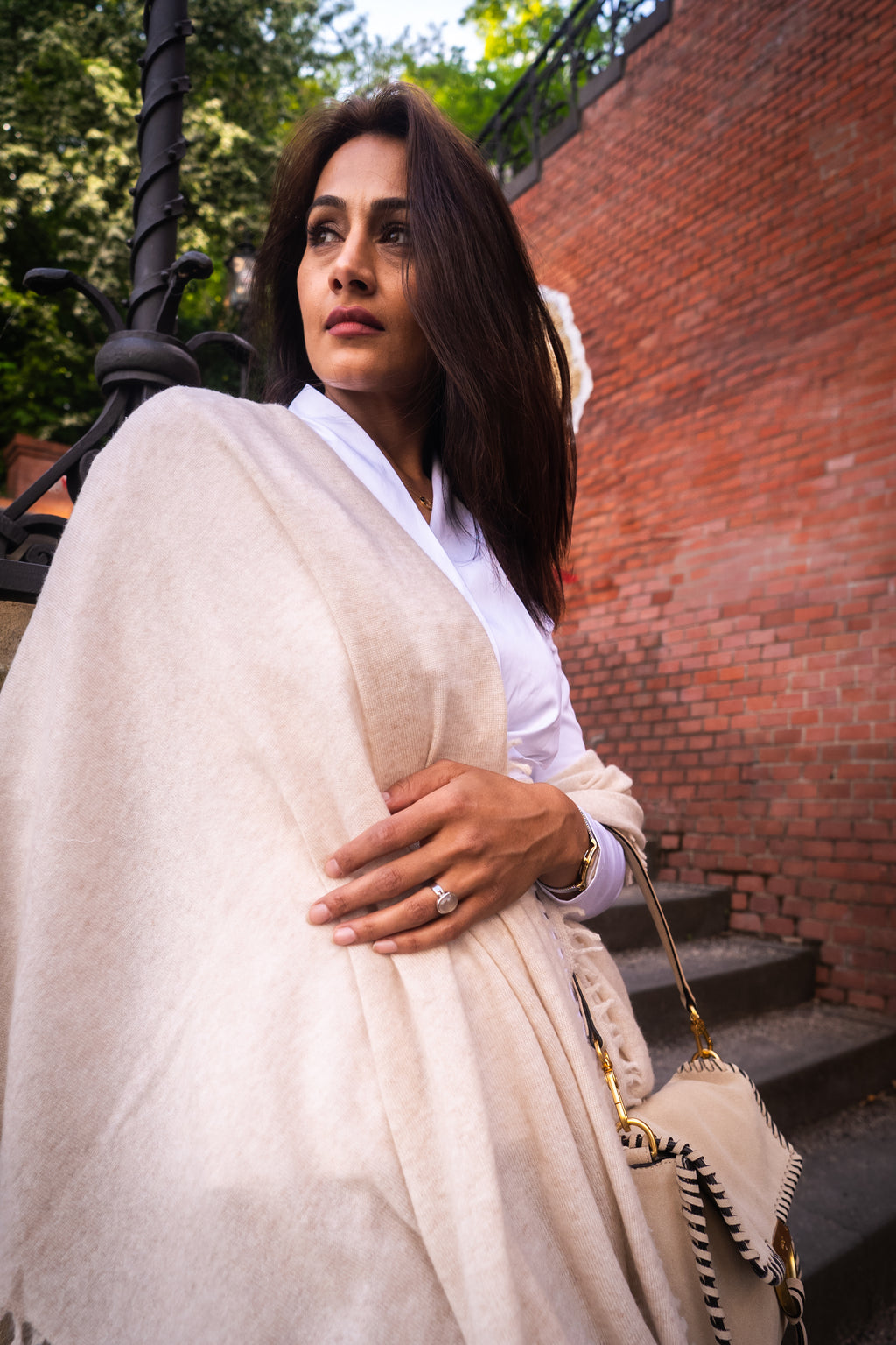 NIHAL CASHMERE - Kaschmirschal, Sandstone
