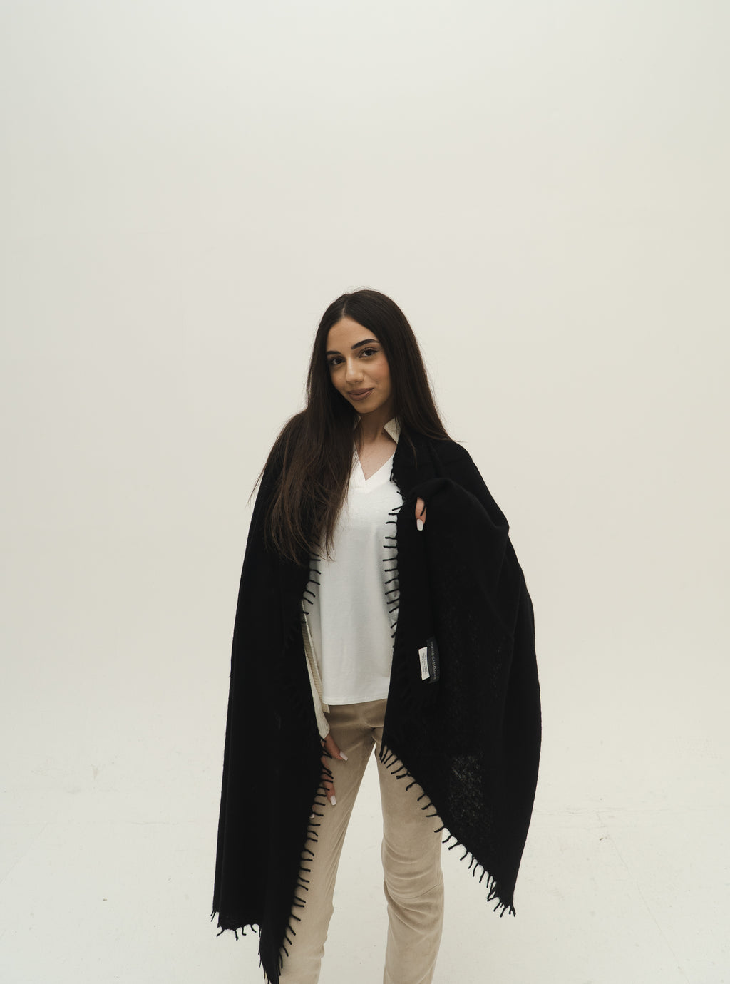 NIHAL CASHMERE - Kaschmirschal, Black