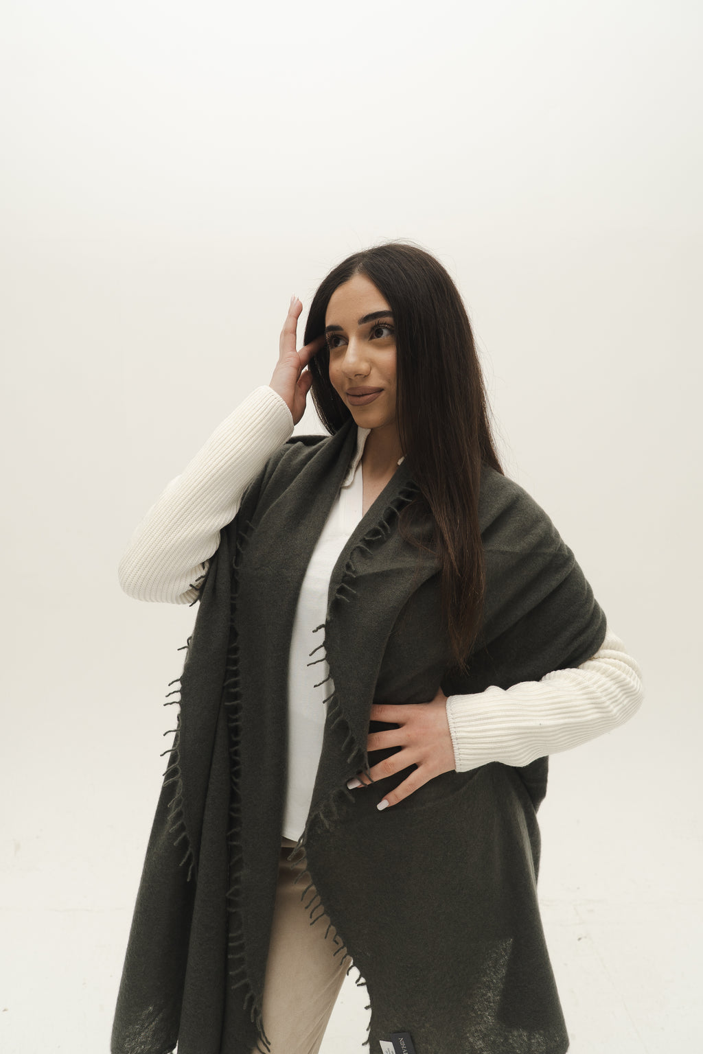 NIHAL CASHMERE - Kaschmirschal, Moor