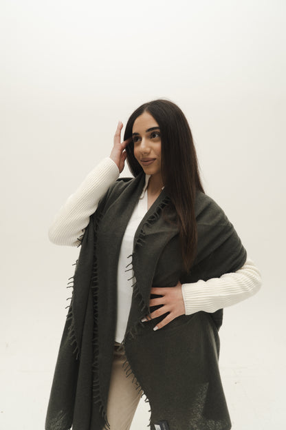 NIHAL CASHMERE - Kaschmirschal, Moor