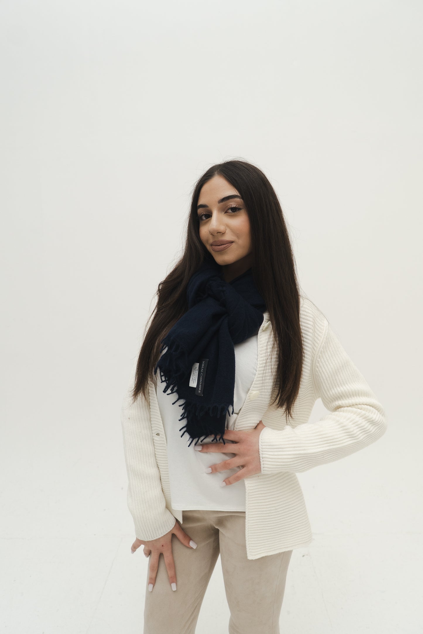 NIHAL CASHMERE - Kaschmirschal, Midnight Navy