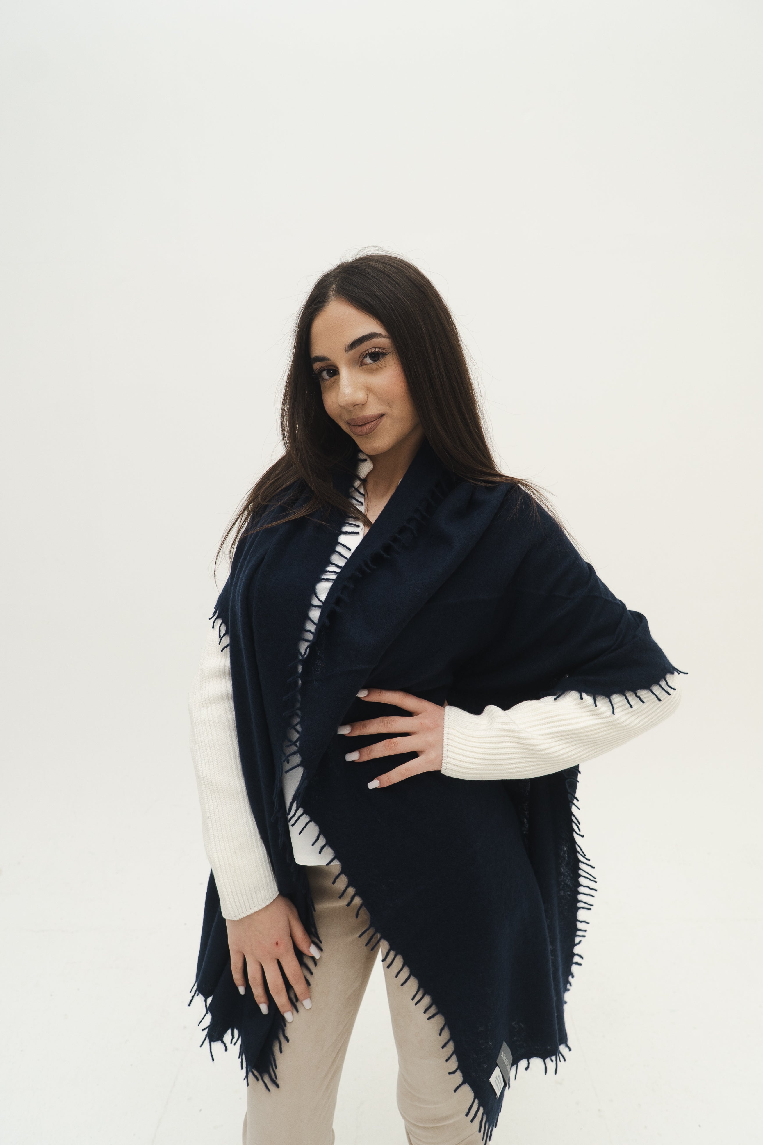 NIHAL CASHMERE - Kaschmirschal, Midnight Navy