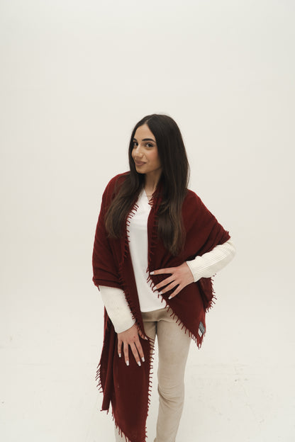 NIHAL CASHMERE - Kaschmirschal, Cherry