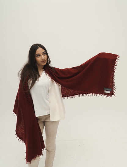 NIHAL CASHMERE - Kaschmirschal, Cherry