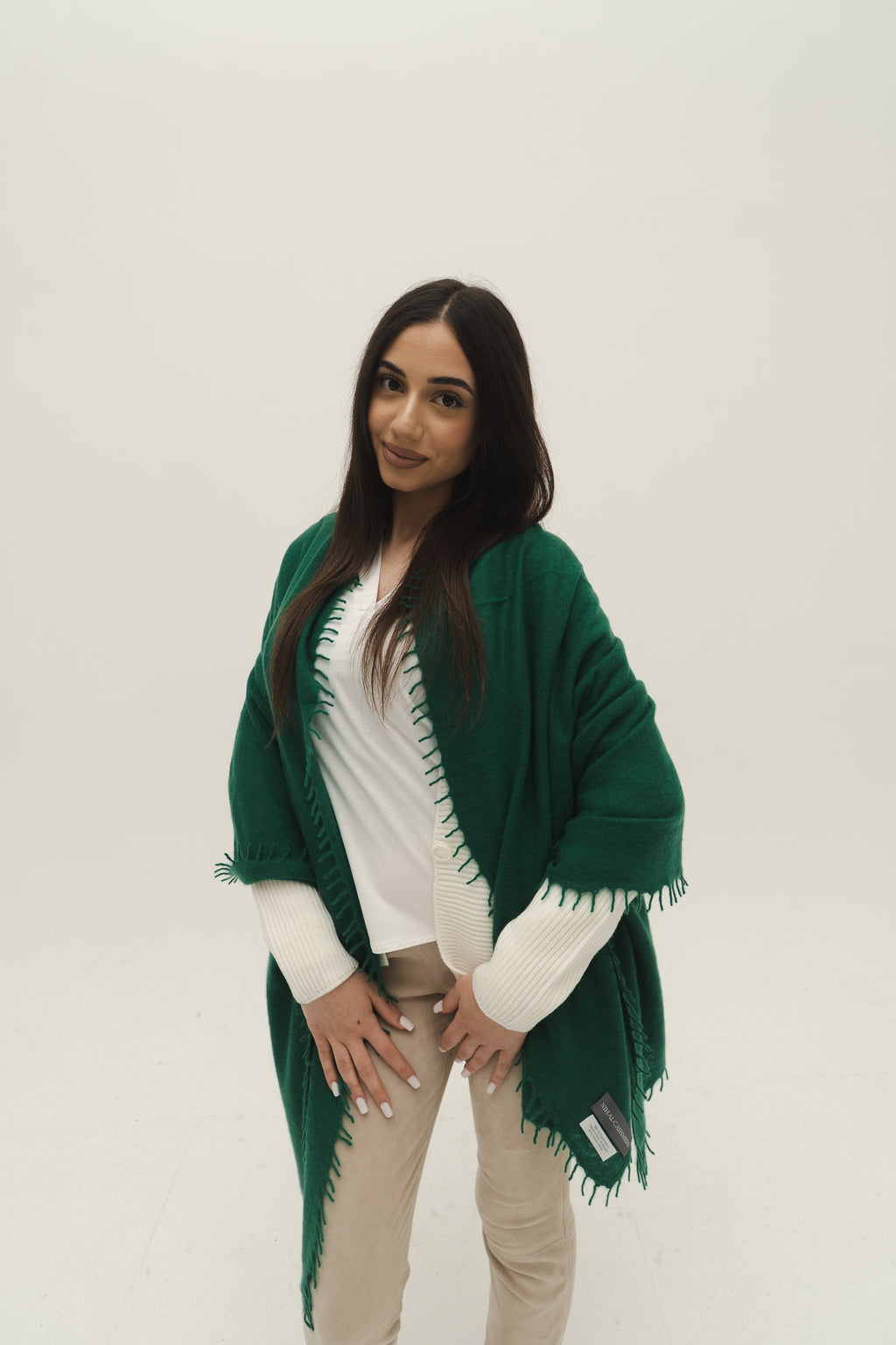 NIHAL CASHMERE - Kaschmirschal, Medium Green