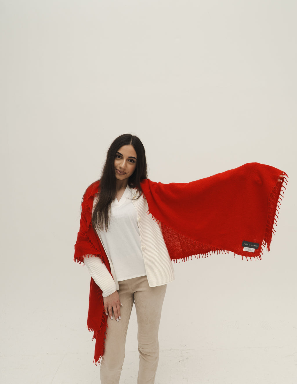NIHAL CASHMERE - Kaschmirschal, Ruby