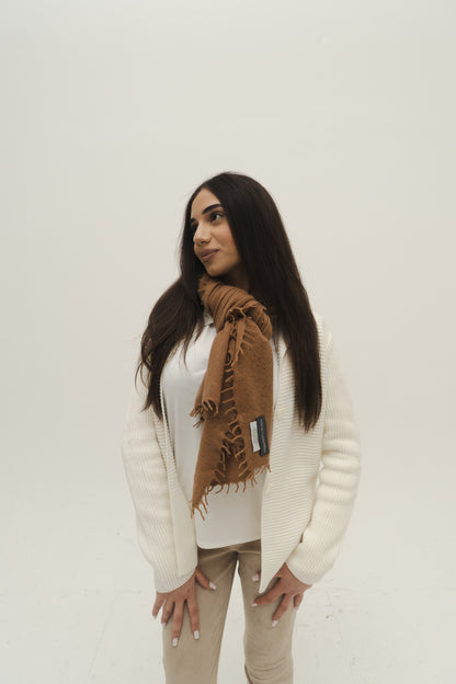 NIHAL CASHMERE - Kaschmirschal, Prairie Sand