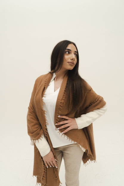 NIHAL CASHMERE - Kaschmirschal, Prairie Sand