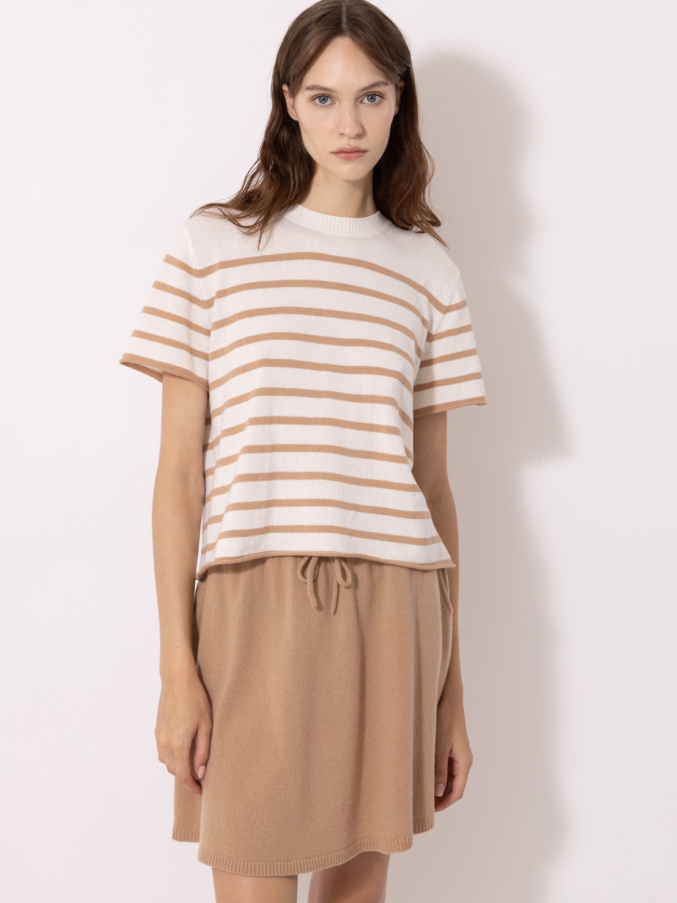 Pullover mit Halbarm und Streifen