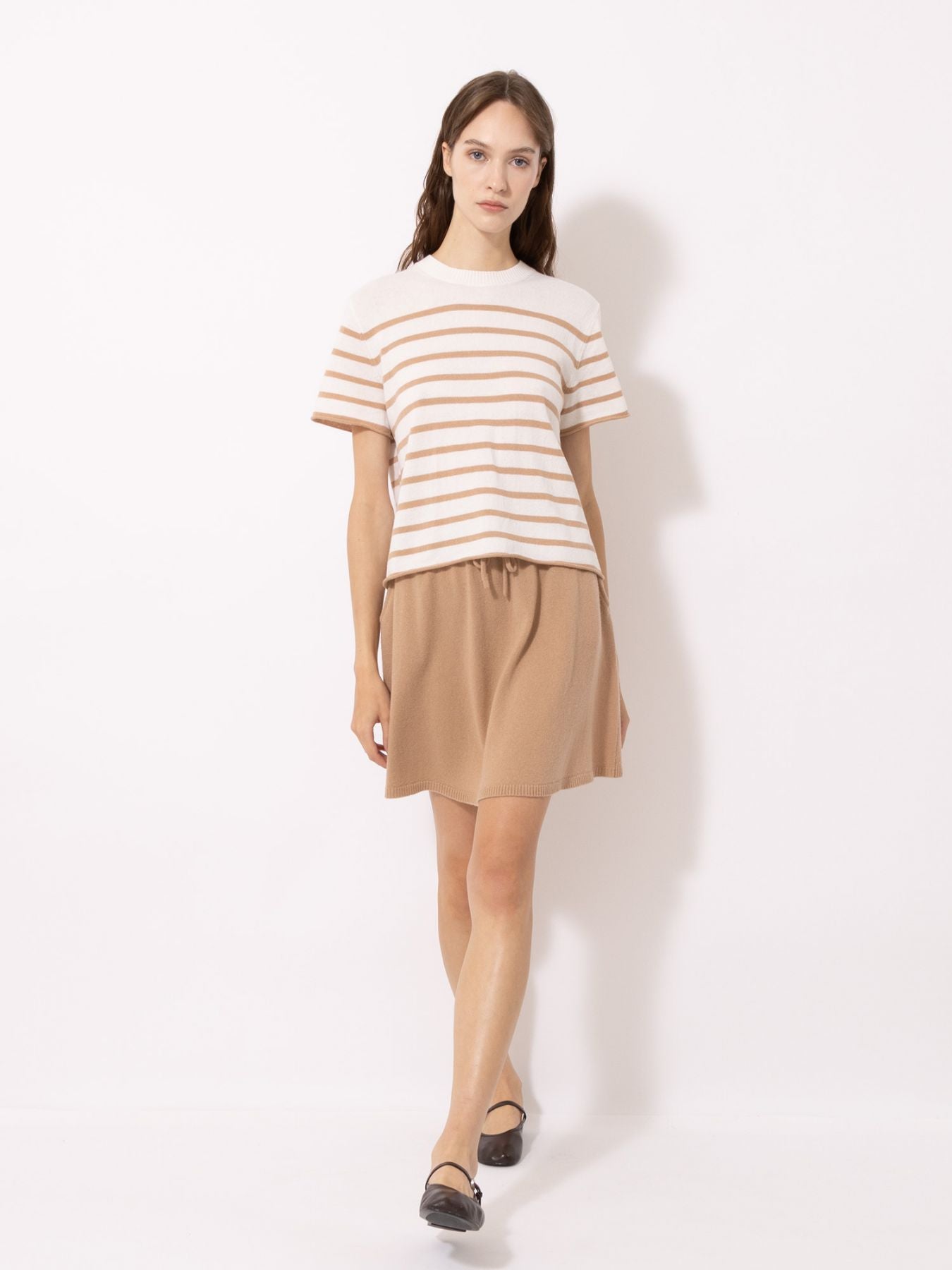 Pullover mit Halbarm und Streifen