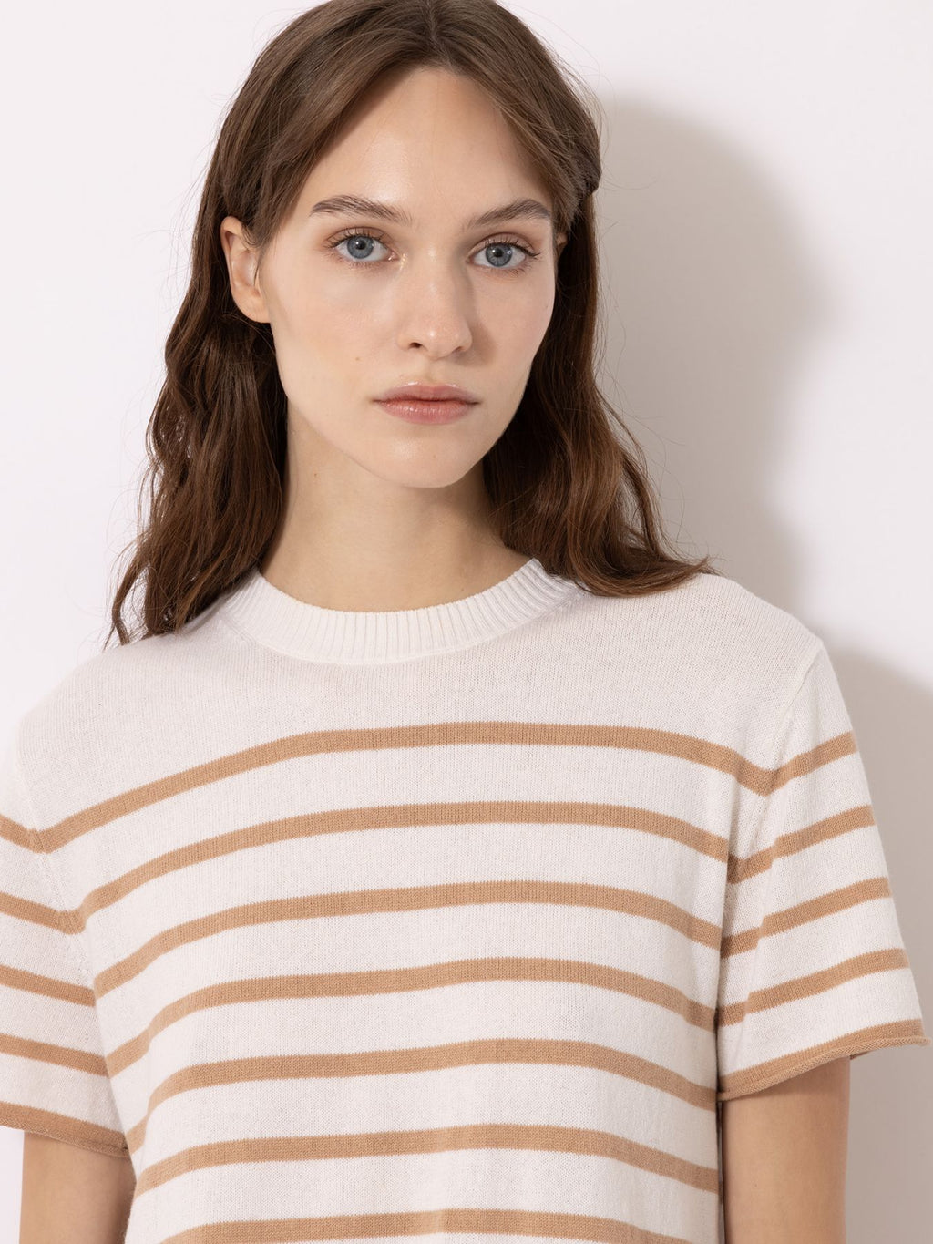 Pullover mit Halbarm und Streifen