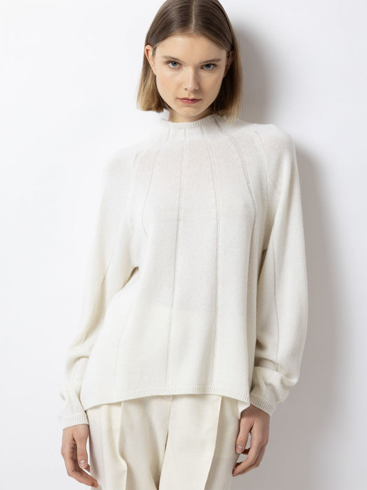 FTC - Kaschmirpullover im Rippenstrick aus Cashmere, Beige