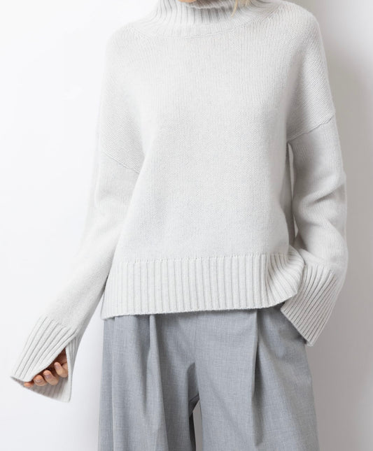 FTC -  Rollkragen Pullover aus Cashmere, Weiß