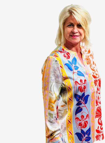 Herzen's Angelegenheit - Seidenbluse, Mehrfarbig