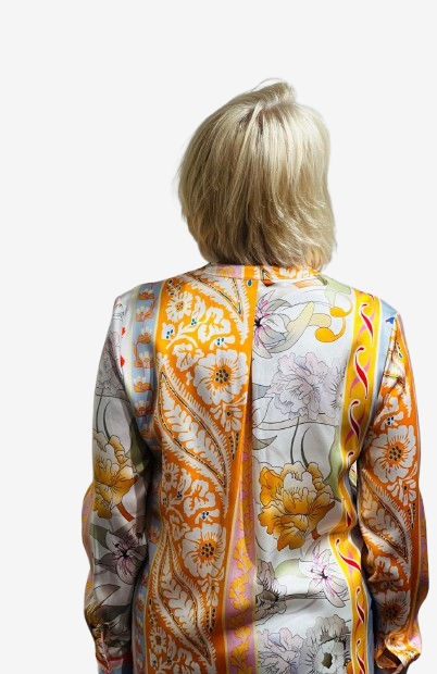 Herzen's Angelegenheit - Seidenbluse, Mehrfarbig