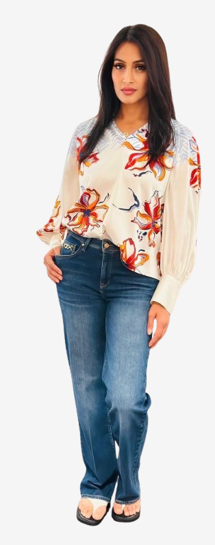 Herzen's Angelegenheit - Seidenbluse, Mehrfarbig