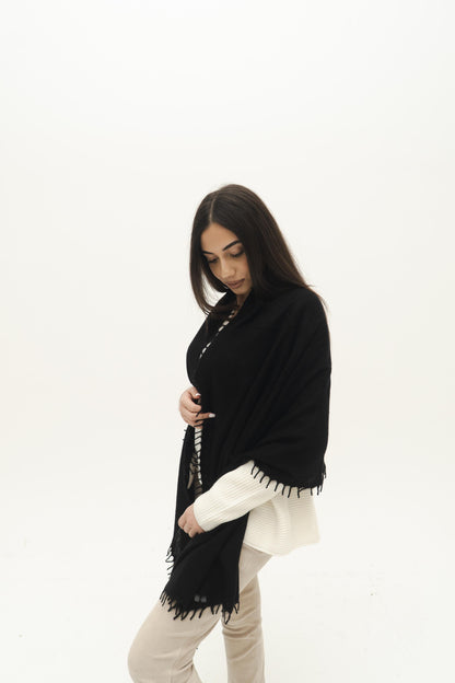 NIHAL CASHMERE - Kaschmirschal, Schwarz