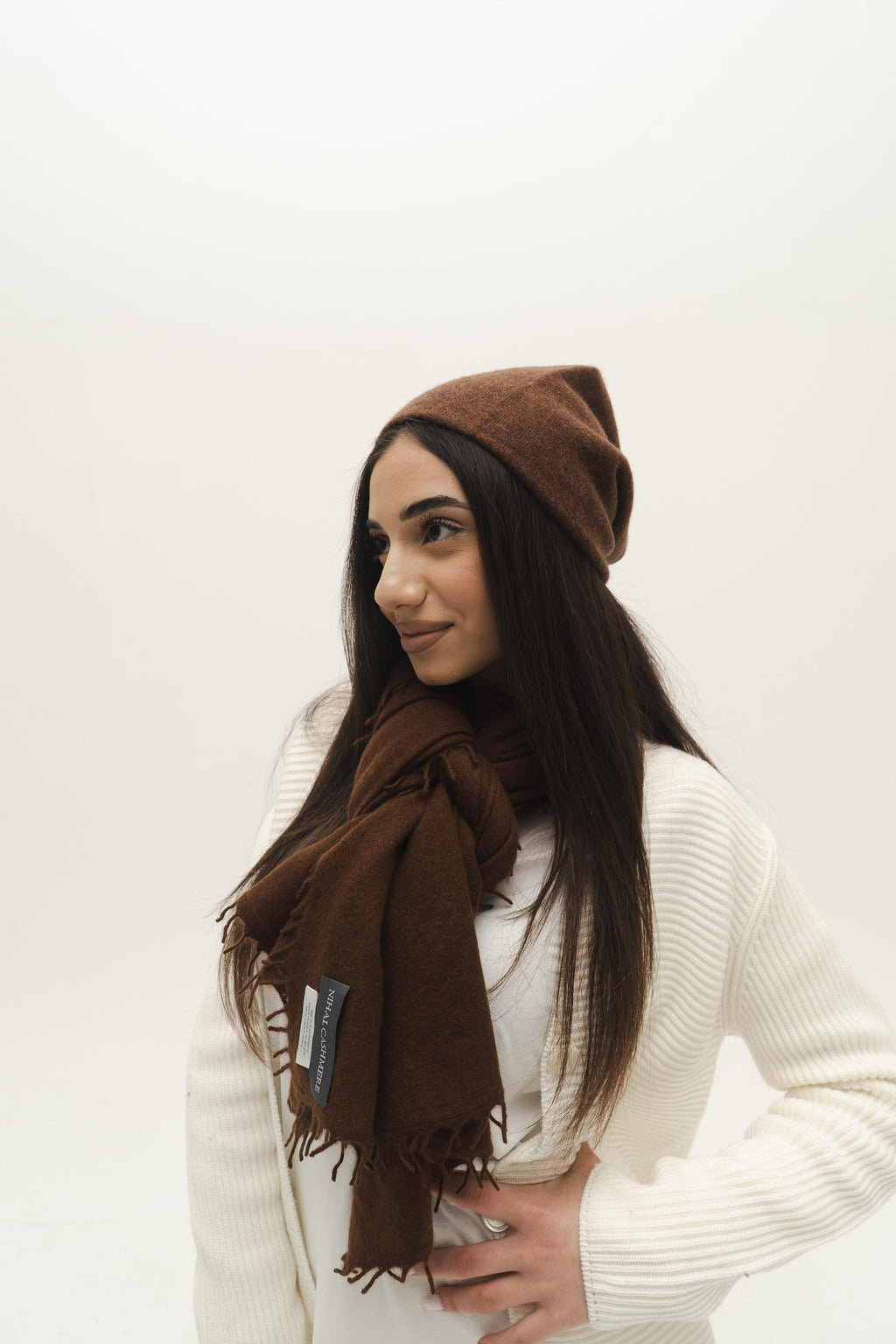 NIHAL CASHMERE - Kaschmirschal, Umber