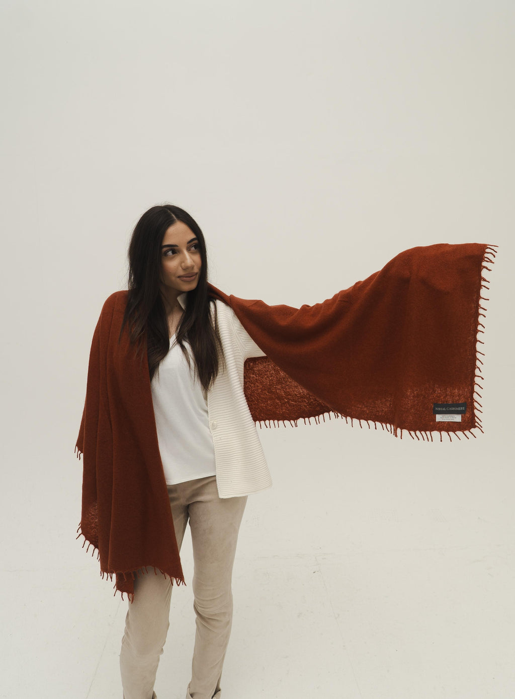 NIHAL CASHMERE - Kaschmirschal, Tamarind