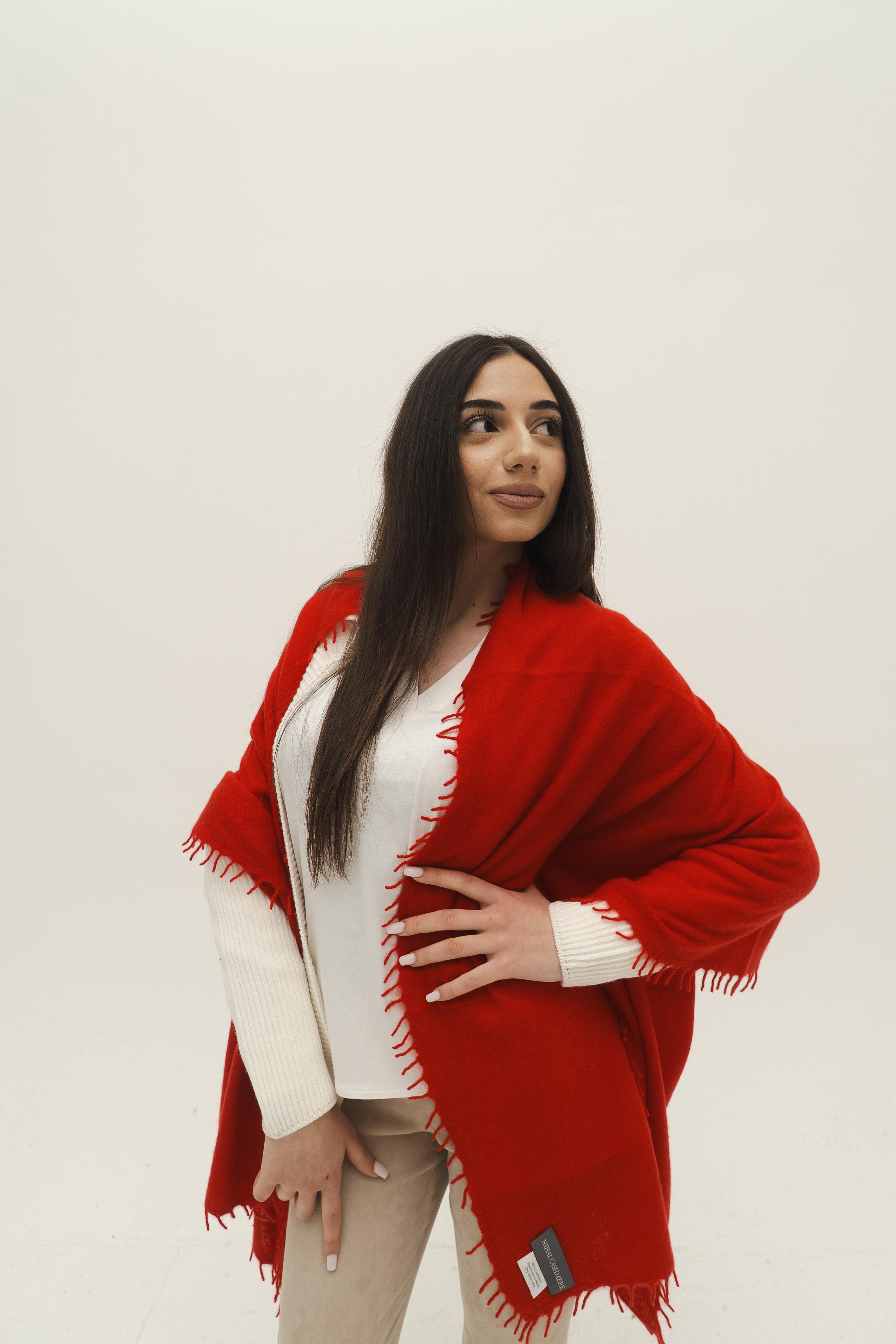 NIHAL CASHMERE - Kaschmirschal, Ruby