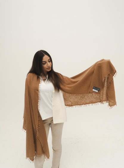 NIHAL CASHMERE - Kaschmirschal, Prairie Sand