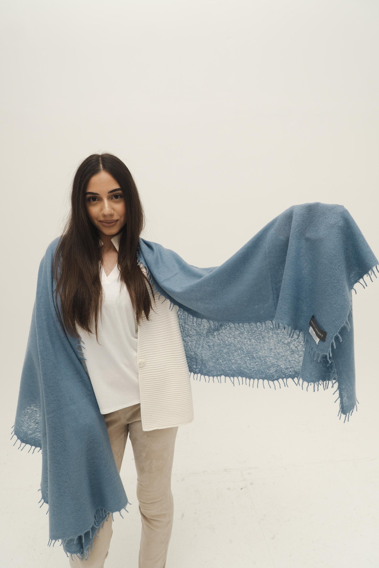 NIHAL CASHMERE - Kaschmirschal, Babyblue