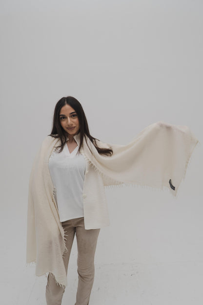 NIHAL CASHMERE - Kaschmirschal, Panacotta