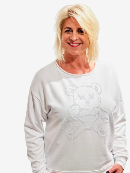 Margittes - Sweatshirt Teddy, Weiß