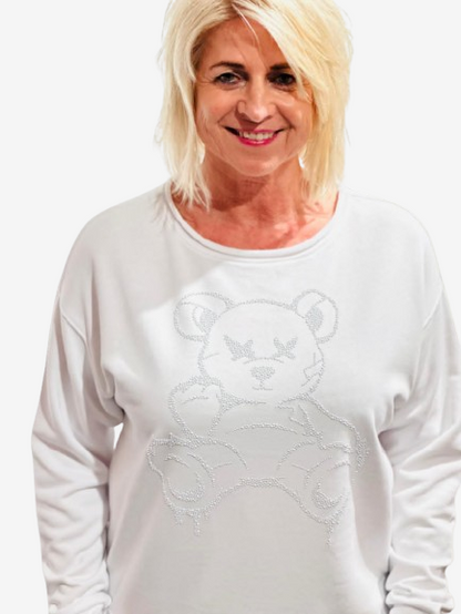 Margittes - Sweatshirt Teddy, Weiß