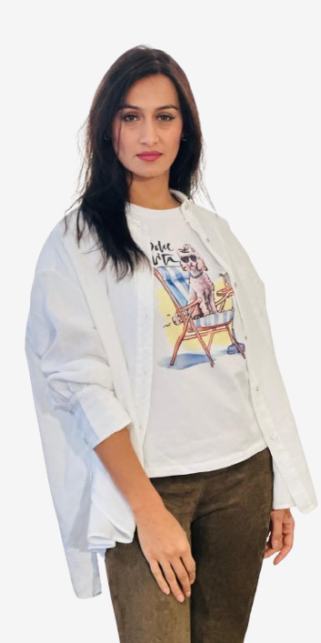 Margittes - T-Shirt Dolce Vita, Weiß