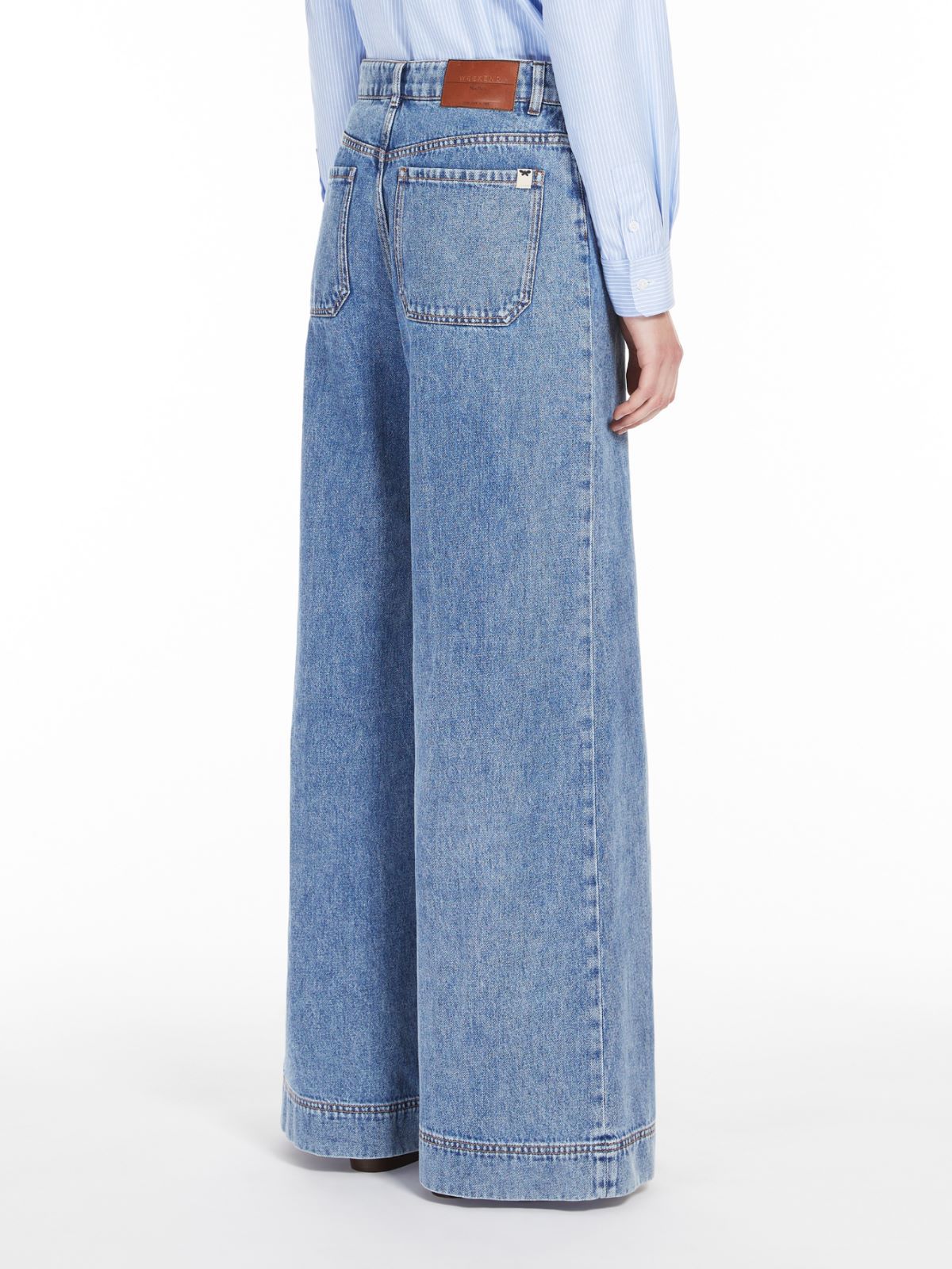 Weekend MaxMara - Weitbeinige Denim Jeans, Blau