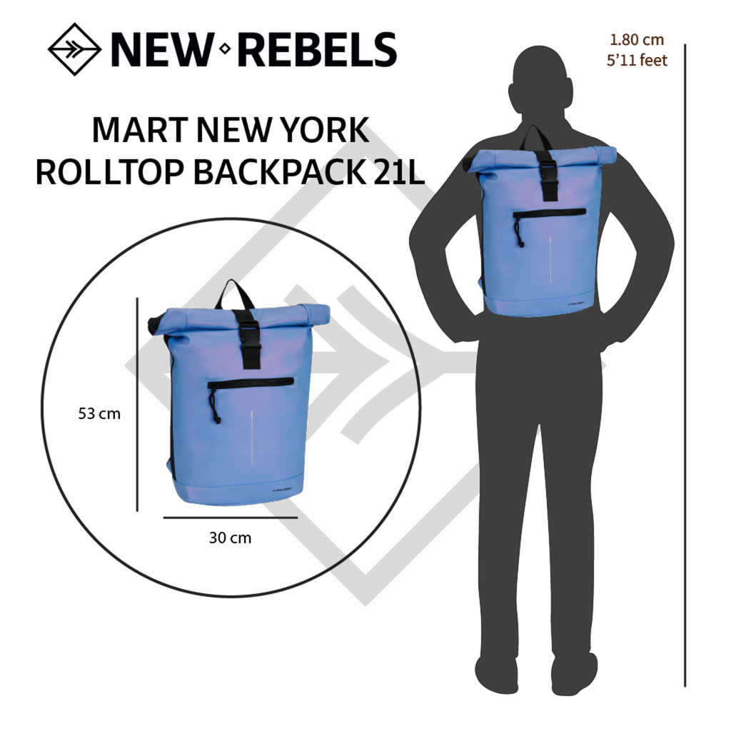 New Rebels - Rucksack Mart New York, Metallic Helllila