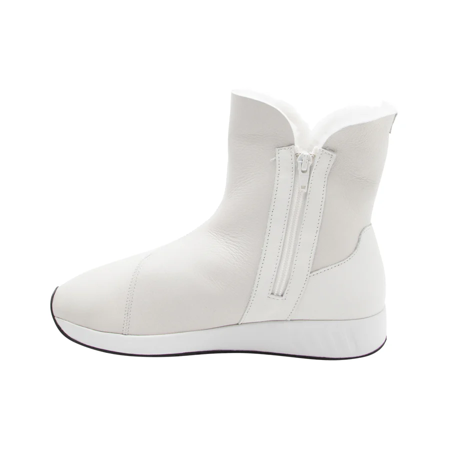 BNSM - Schuh Merino Zip On, Weiß