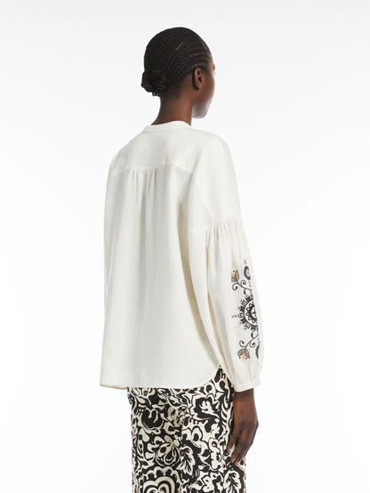 Weekend MaxMara - Leinenhemd, Ecru