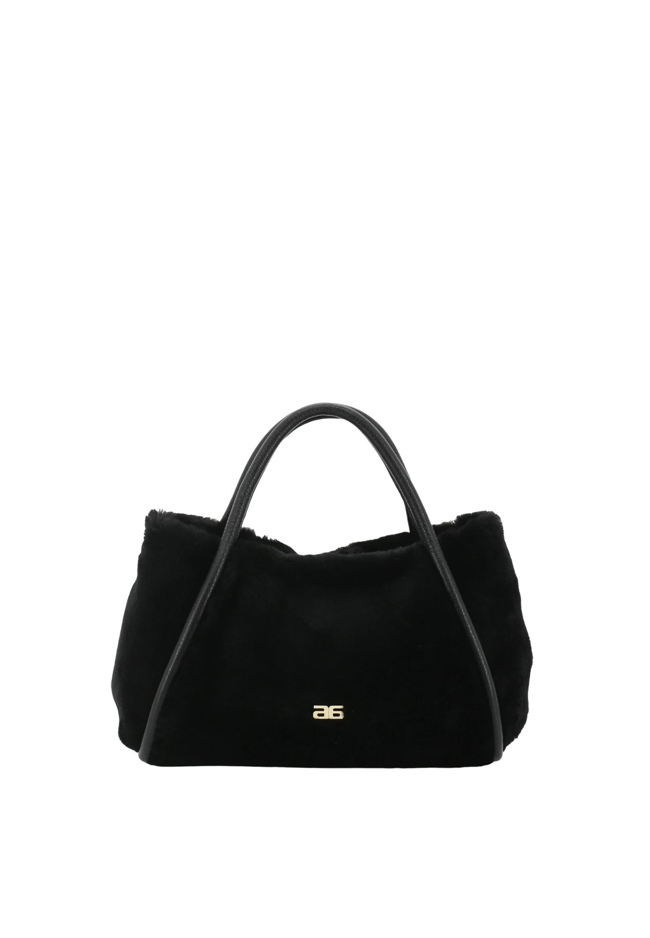 Abro - Shopper Willow Shearling, Schwarz-Gold