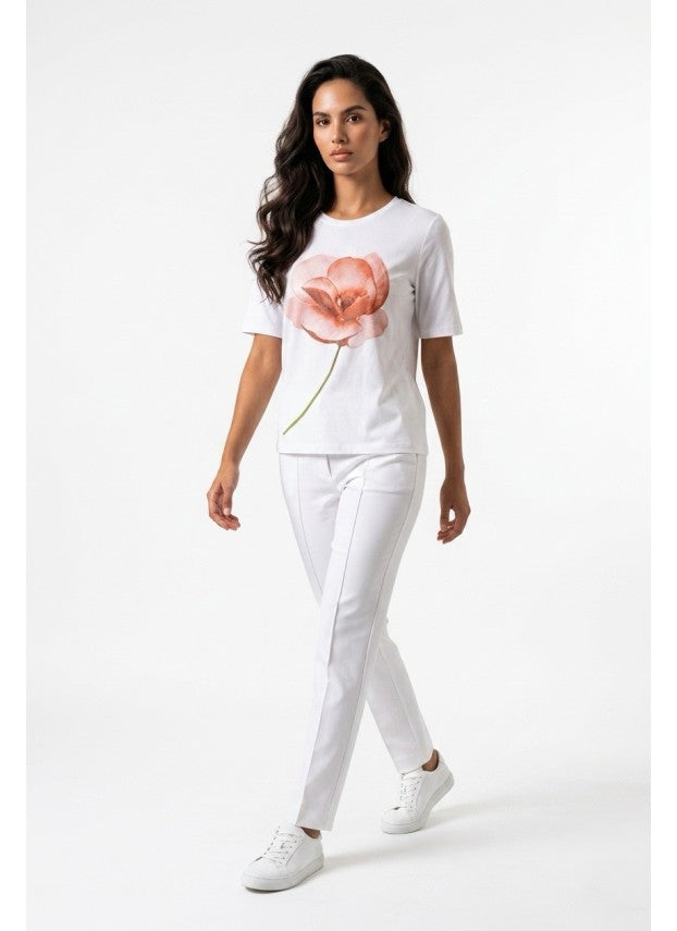MARGITTES T-shirt z kwiatem
