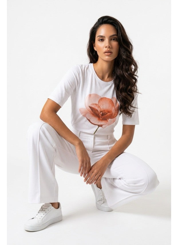 MARGITTES T-shirt z kwiatem